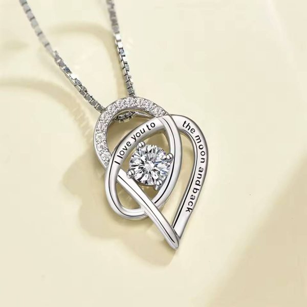 925 Silver Necklace I Love You Heart Pendant