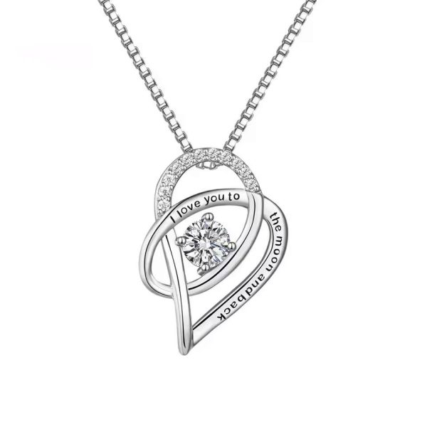 925 Silver Necklace I Love You Heart Pendant - Image 3