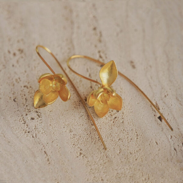 Gold Magnolia Earrings - Image 6