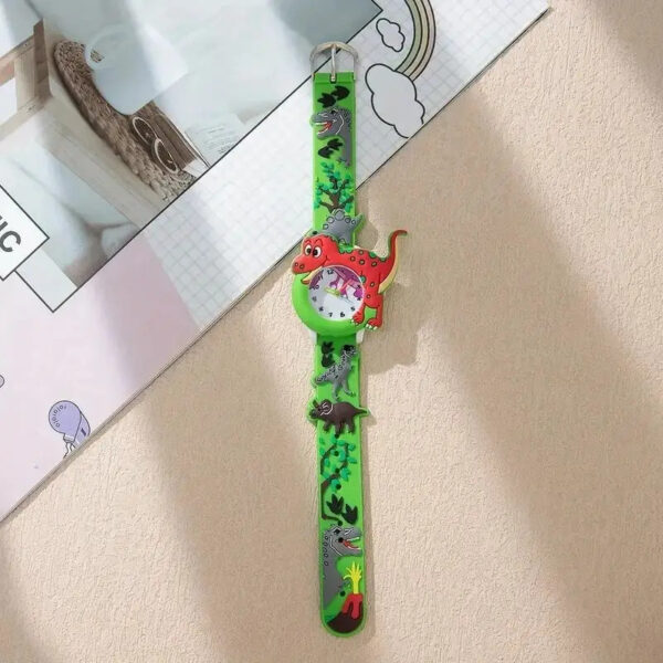 Kids Cartoon 3d Dinosaur Silicone Quartz Watch Student Watch - Image 4