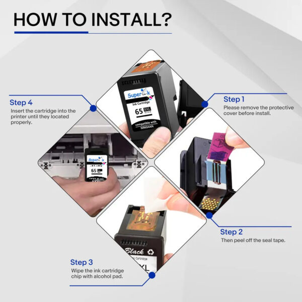 Greencycle 65 65xl Remanufactured Black/color Ink Cartridge Replacement Compatible For - Image 6