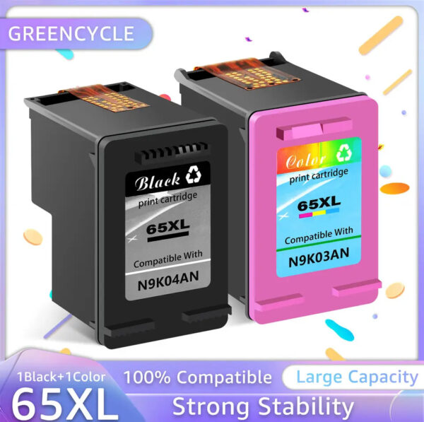 Greencycle 65 65xl Remanufactured Black/color Ink Cartridge Replacement Compatible For